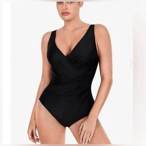 POPILUSH Shapewear Swimsuit Deep-V Neck One-Piece - MWT